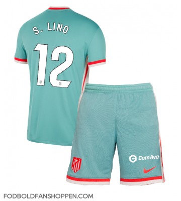Atletico Madrid Samuel Lino #12 Udebanetrøje Børn 2024-25 Kortærmet (+ Korte bukser)